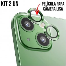 Película de Câmera Lisa iPhone 14 e 14 Max/Plus - Verde